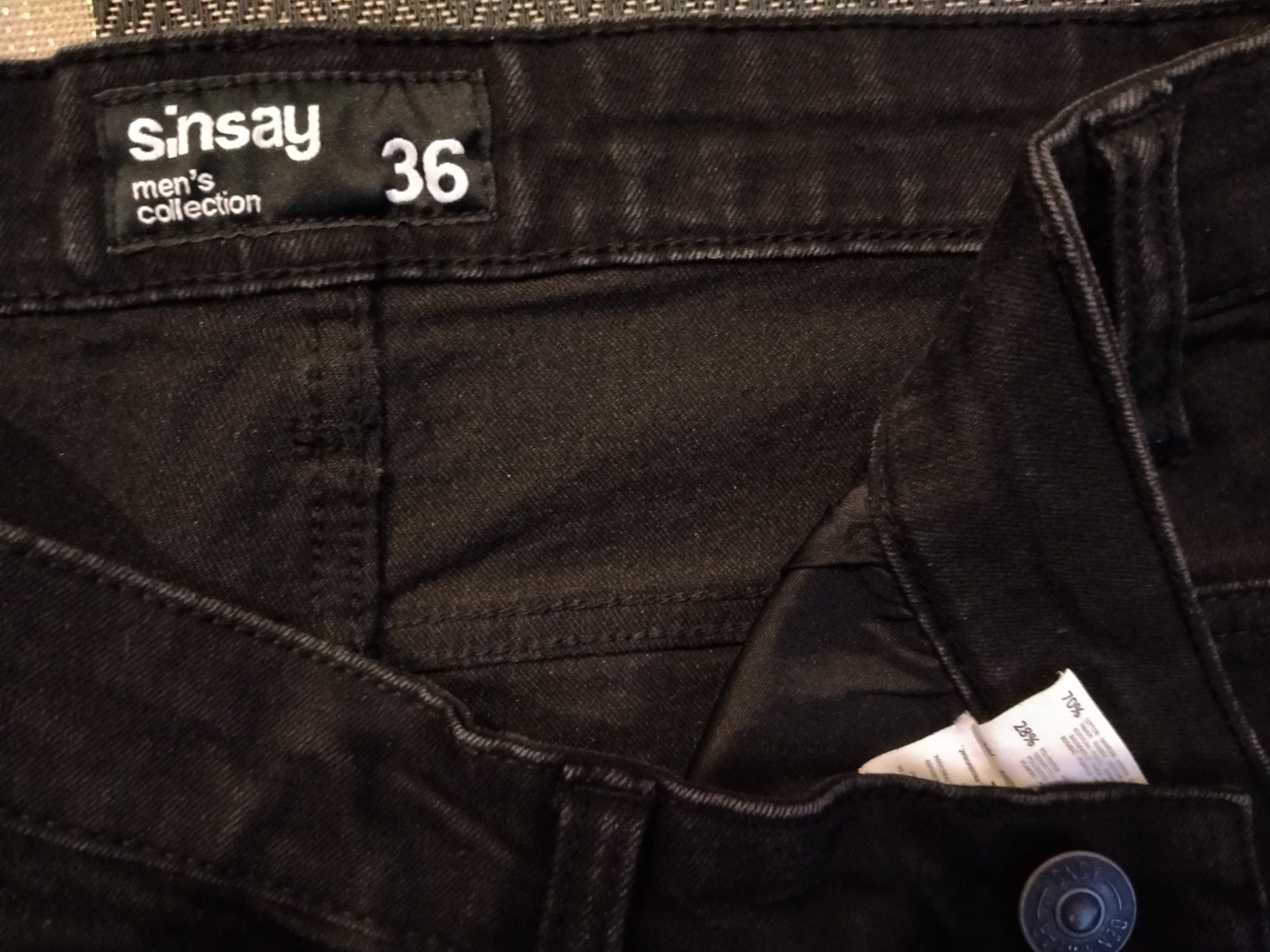 Spodnie jeansowe 176 czarne Sinsay