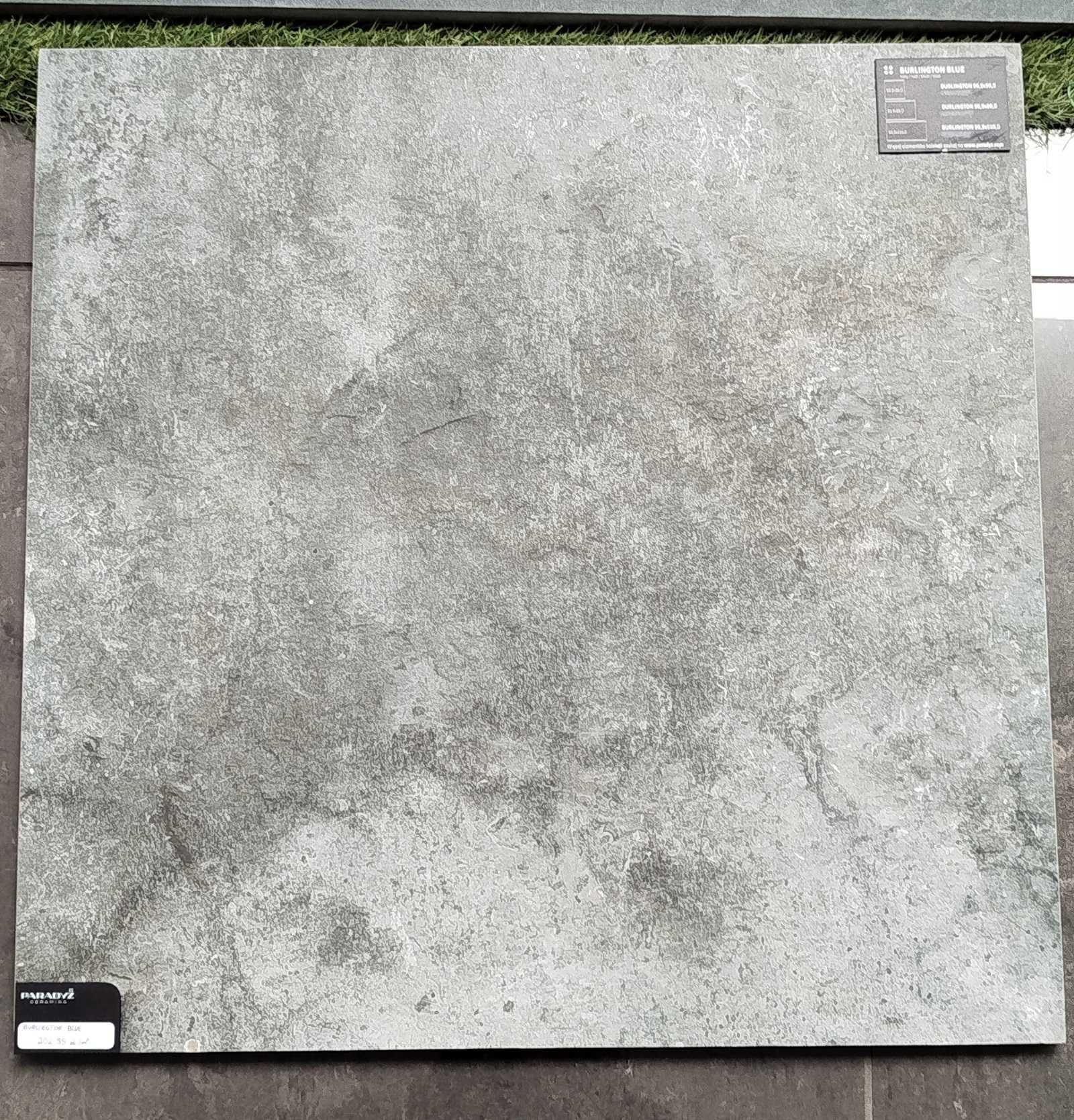 Płyta tarasowa gresowa Burlington blue ogród 60x60 20mm szara piękna !