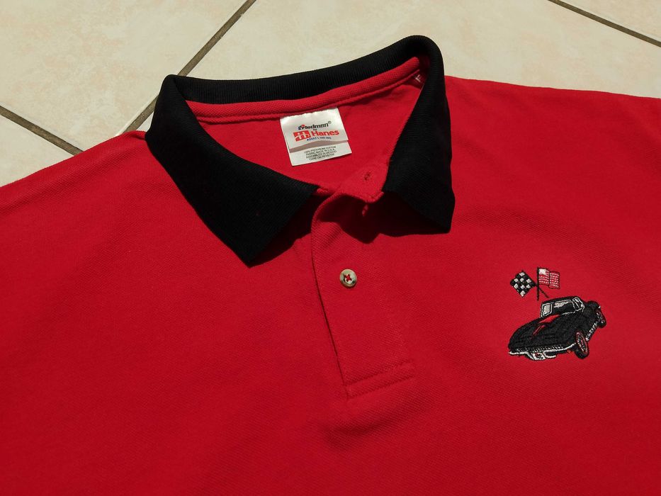 HANES USA - NOWA! z LOGO Koszulka Polo Męska rozmiar L