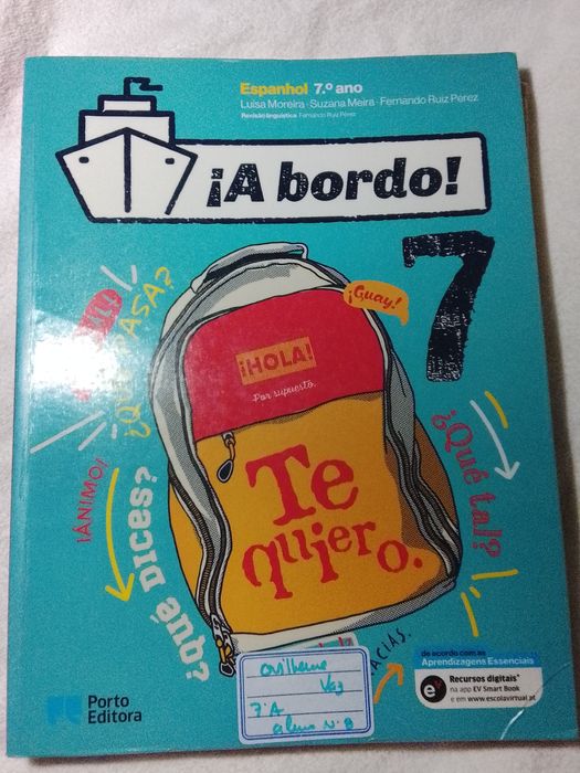 Conjunto de livro e cardeno de atividades espanhol 7 ano