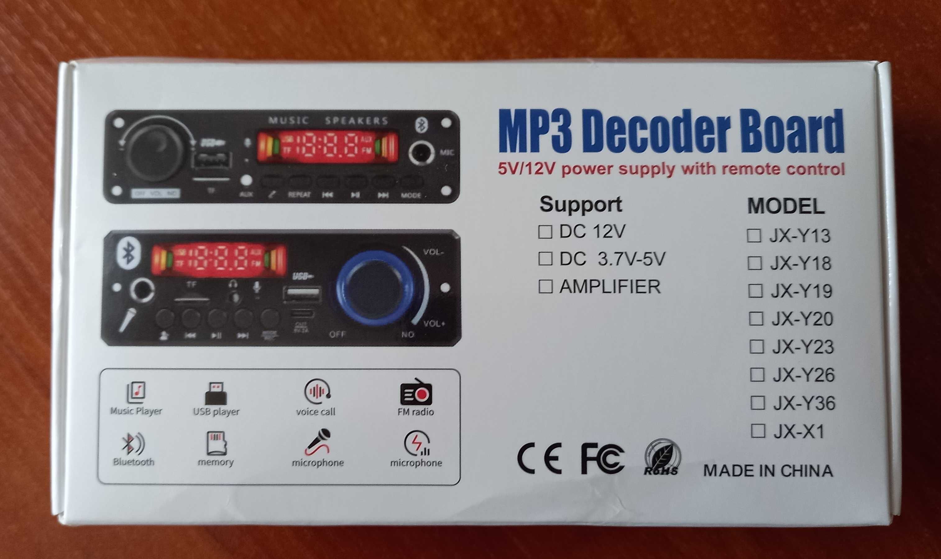 модуль Bluetooth MP3/ Fm, USB,  TF, Audio з підсилювачем 50Wx2