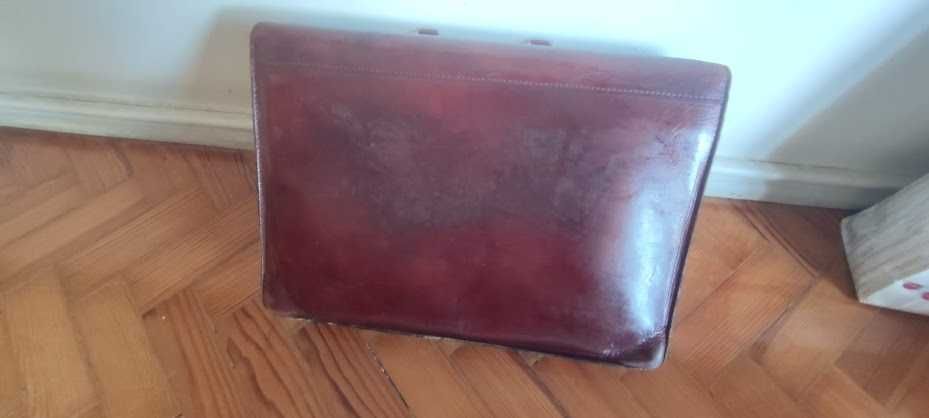 Pasta Vintage de Médico / Documentos em Cabedal