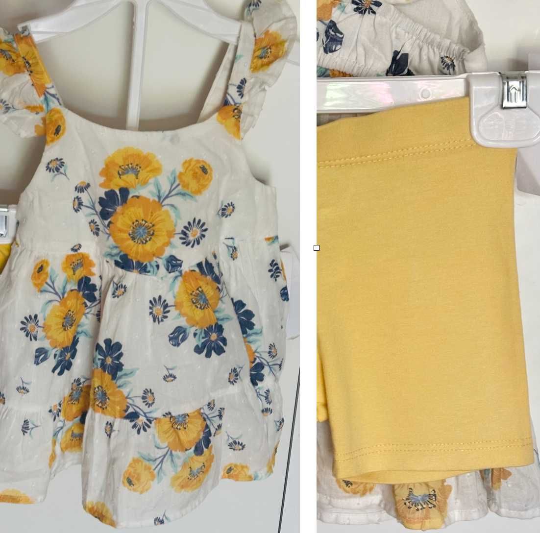 RACHEL ZOE  Zestaw sukienka w kwiaty, kwiatowy print i leginsy