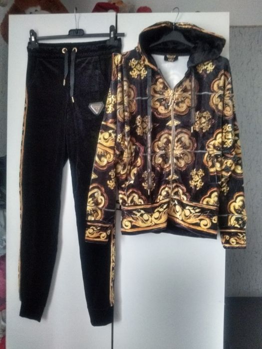 TATU FASHION! Nowy dres welurowy z kapturem S