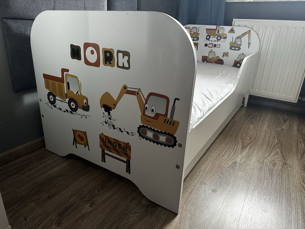 Łóżko MIKI dziecięce 140x70 + materac + szuflada