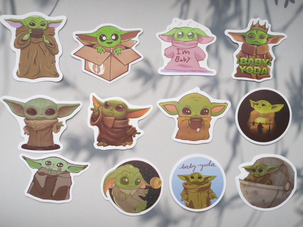 zestaw nalepek Baby Yoda Star Wars Mandalorian Gwiezdne Wojny naklejki