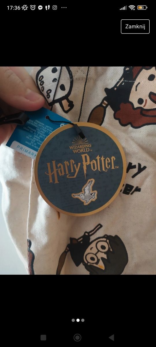 Eko torba materiałowa płócienna Harry Potter Primark
