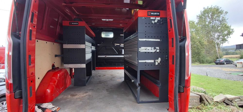 Zabudowa serwisowa warsztatowa regały WURTH  Custom Trafic  T6 Vito