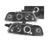 FARÓIS ANGEL EYES PARA FIAT PUNTO 93-99 FUNDO PRETO CCFL