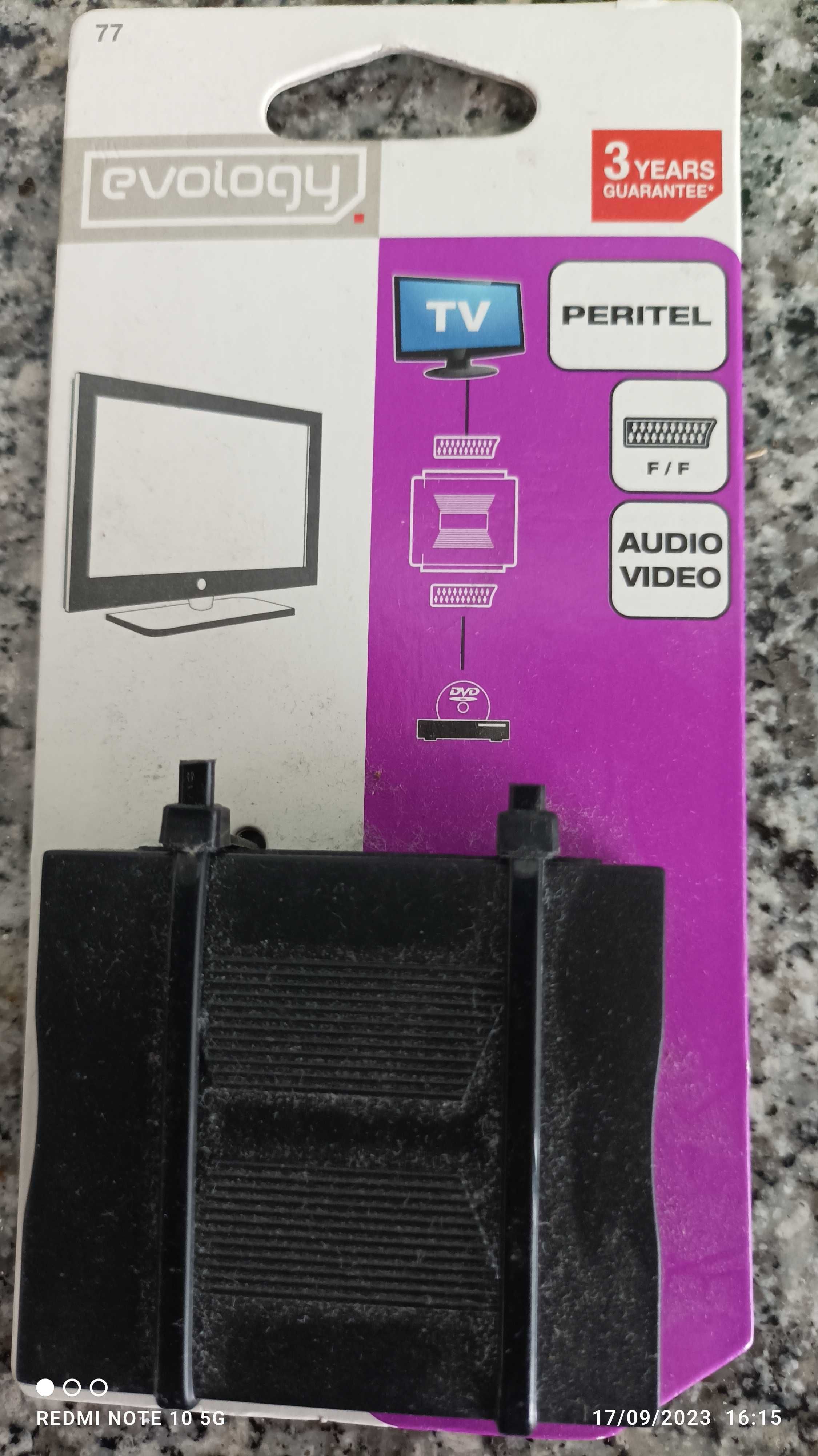 Adaptador  Scart Audio/video(Femea/Femea)