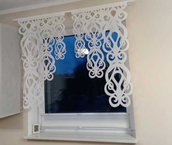 Firana panel ekranowy 60x100 cm żakard dekoracja okienna 2 sztuki