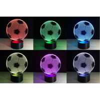 Lampka nocna 3D LED piłka zmienia kolory pilot