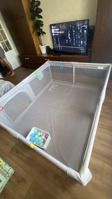 Манєж дитячий Harmony XL 180 × 150 см + кульки кольорові (Польша)