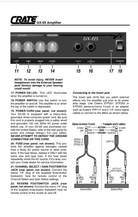Amplificador de guitarra Crate - GX 65