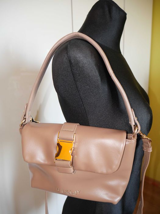 Torebka Replay karmelowa na ramię dwa paski