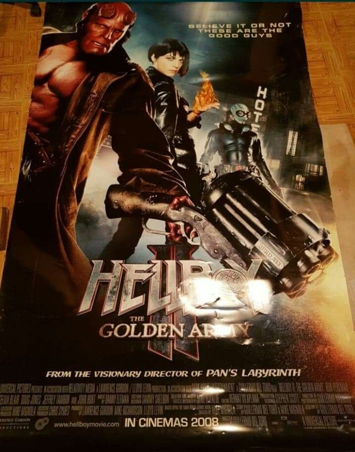 Pôster de cinema em viníl do Hell Boy II The golden army de 2008