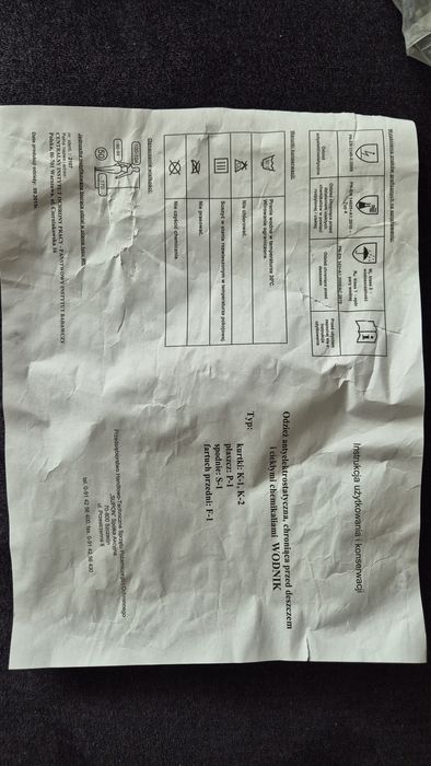 Kurtka antyelektrostatyczna, chroniąca przed deszczem roz. L 52
