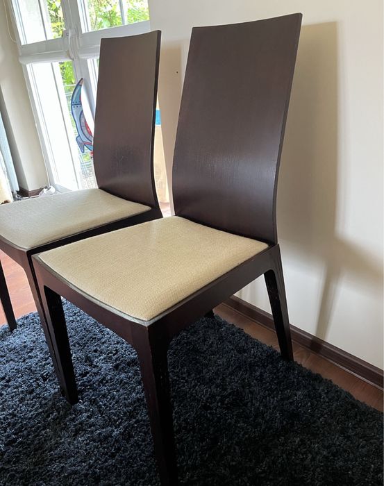 krzesła krzesło drewniane ciemny brąz venge wenge