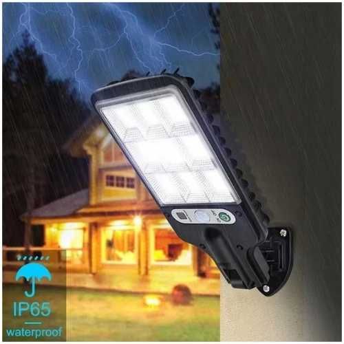 WODOODPORNA Lampa uliczna solarna akumulator czujnik ruchu zmierzchu