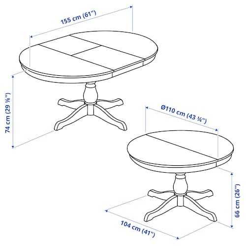 INGATORP Stół rozkładany, biały, 110/155 Ikea Nowy w kartonach