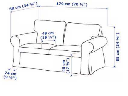 Sofy Ektorp zestaw 3 elementów - sofa 2 + sofa 3 +podnóżek