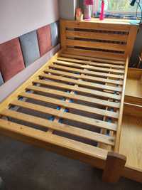 Łóżko drewniane z szufladami