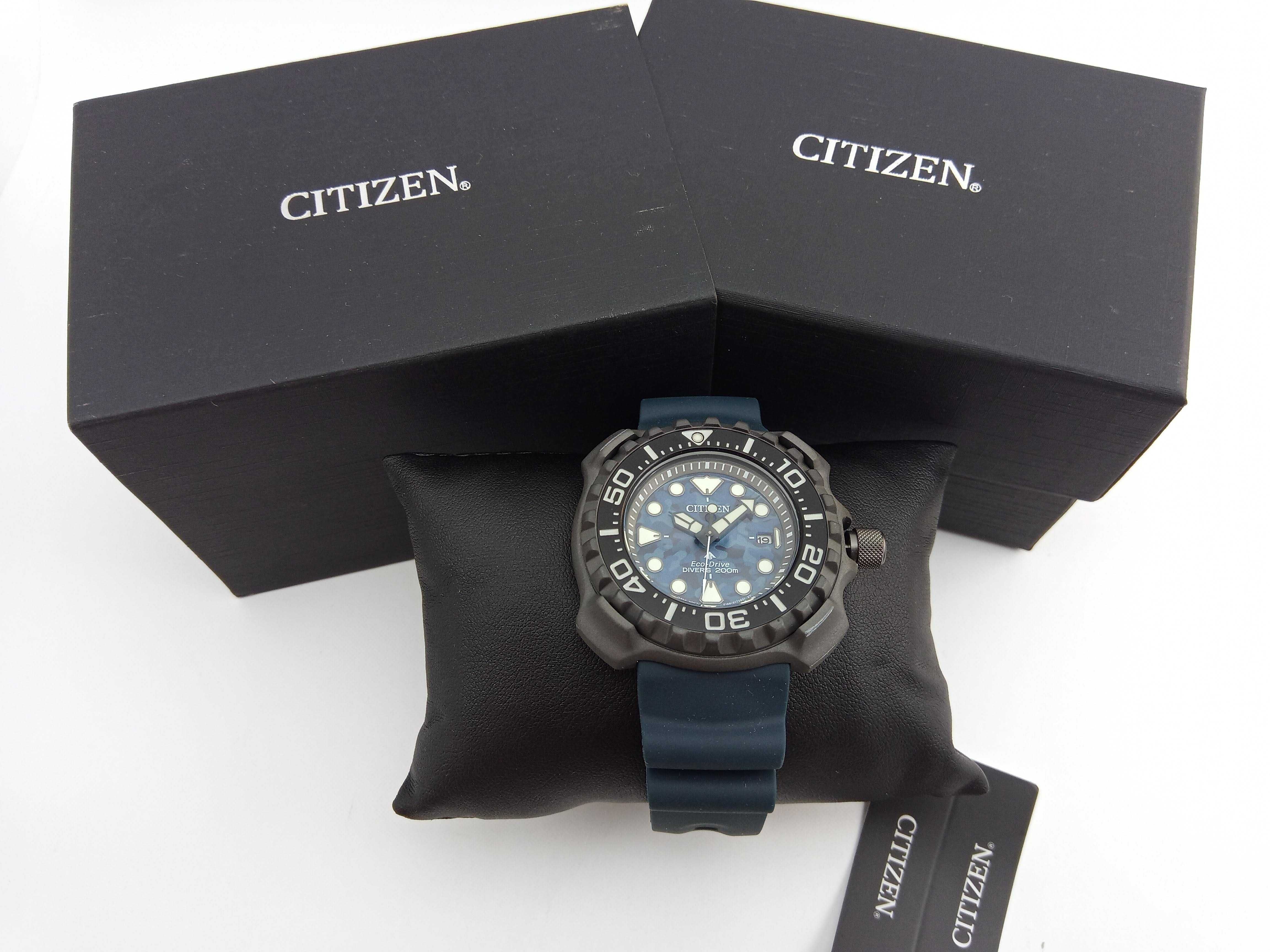 Титановые японские дайверские(200м) часы Citizen Eco-Drive BN0227-09L