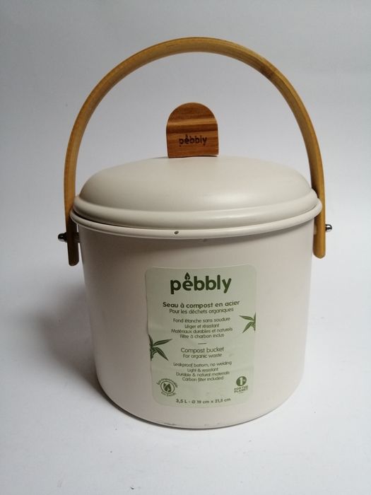 Nowy pojemnik z filtrem  na Kompostownik pebbly, wiaderko na bio