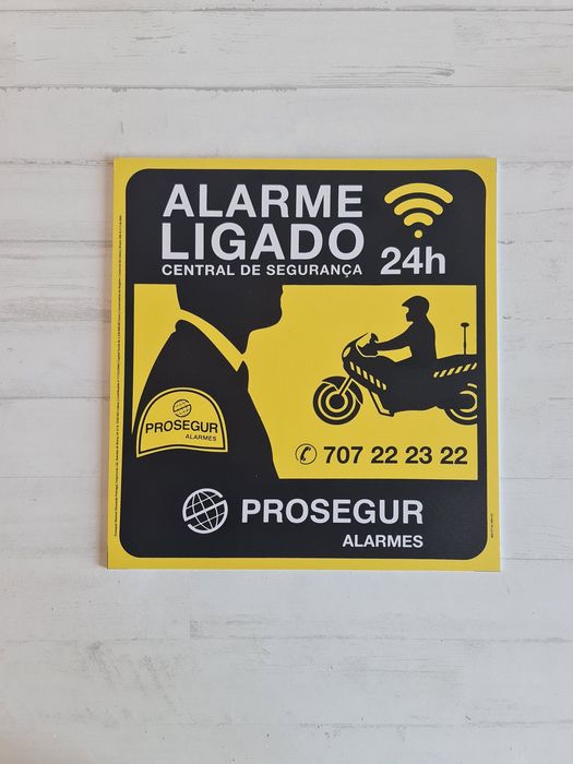 Placa de Alarme PROSEGUR Dissuasora Anti Roubo Assalto Casa Aviso