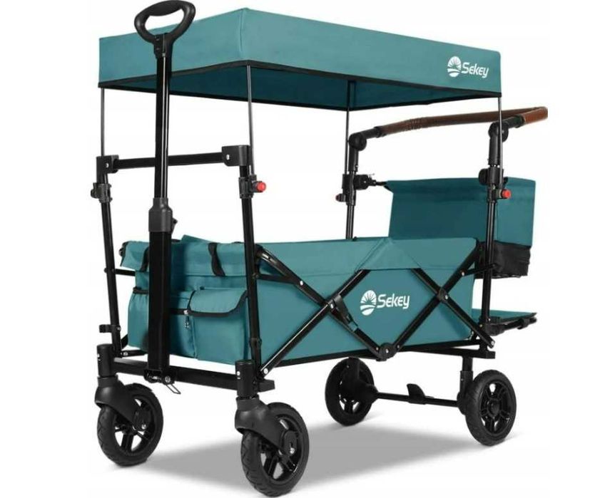 Wózek transportowy NIEBIESKI XXL Sekey 110 L 150KG REGULOWANY UCHWYT