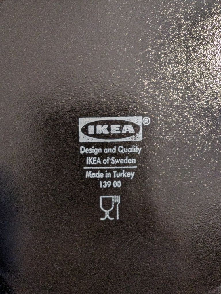 Zestaw talerzy, miseczek czarny Ikea 24 szt.