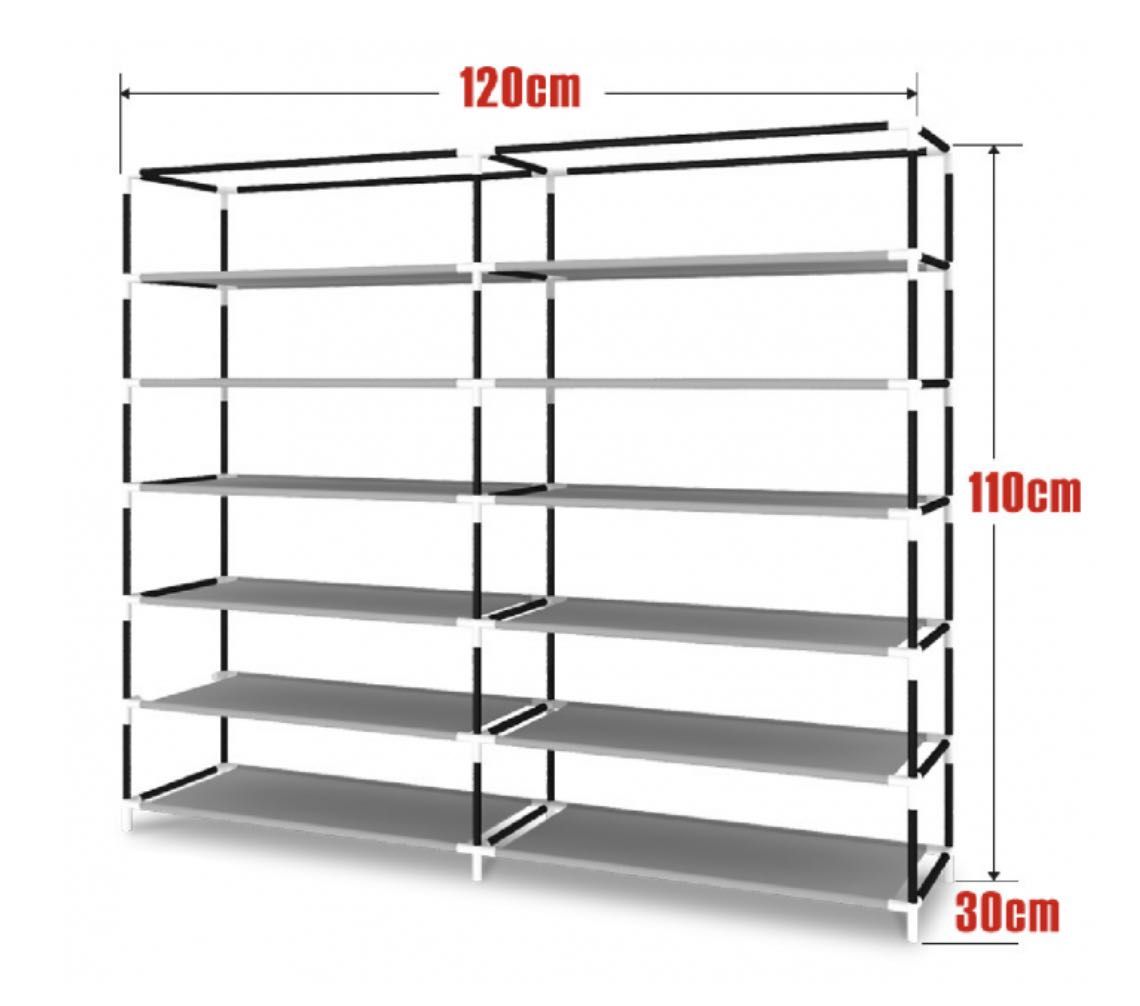 Тканевый шкаф для обуви 12 полок Storage Wardrobe 2712 Коричневый