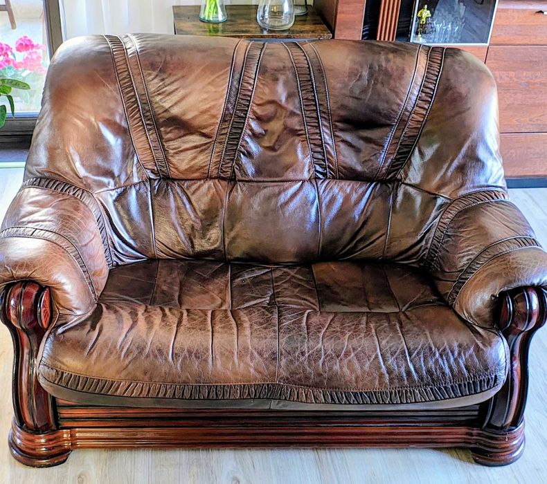 Zestaw mebli holenderskich 3,2,1 plus puf