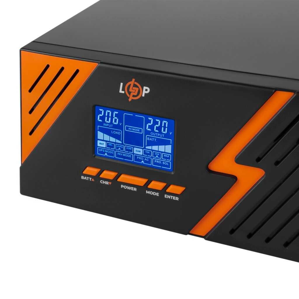ДБЖ з правильною синусоїдою 12V LPM-PSW-1500VA Black+ Акція ПОДАРУНОК