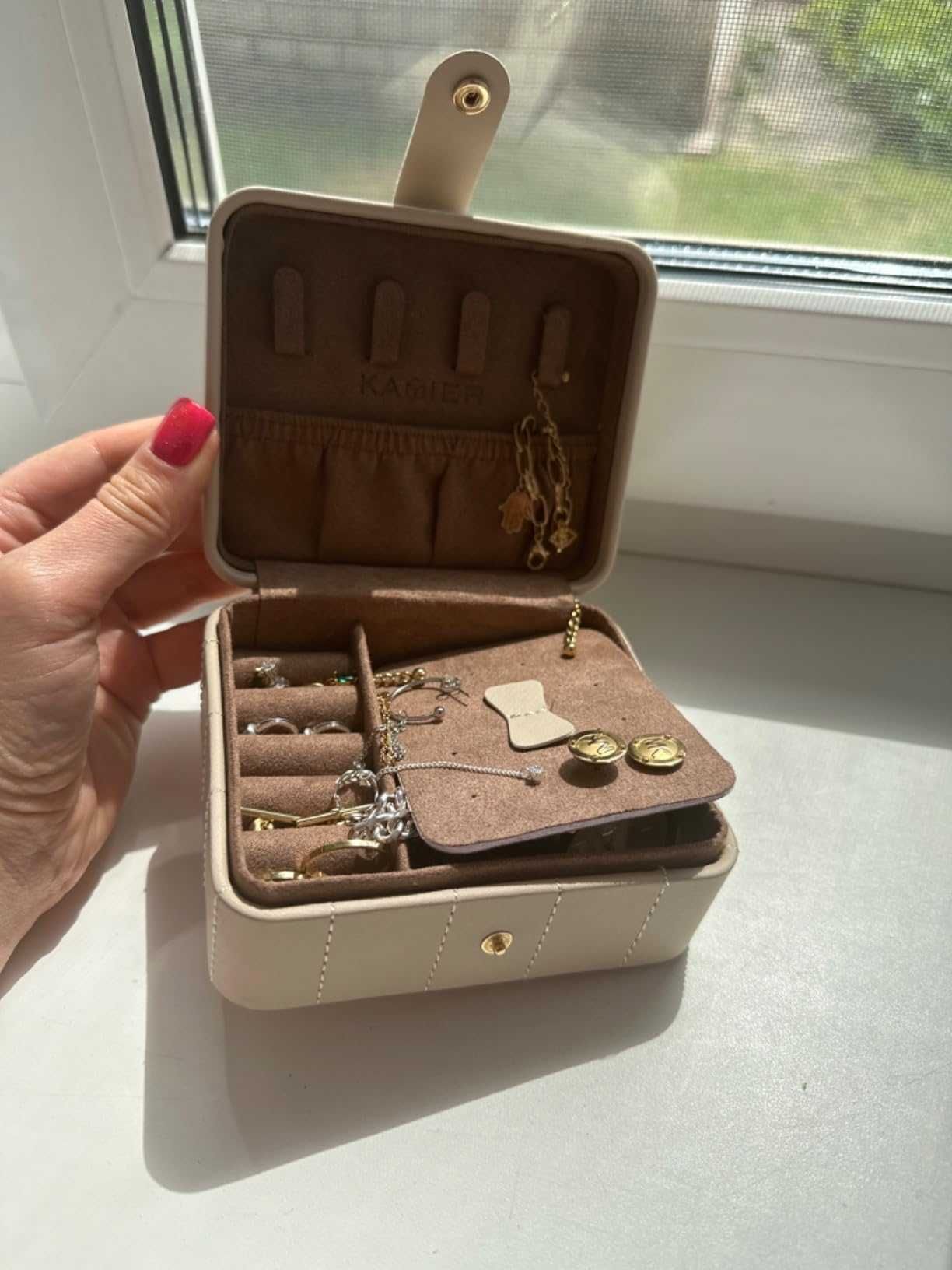 Podróżna szkatułka organizer pudełko kuferek na biżuterię PREZENT