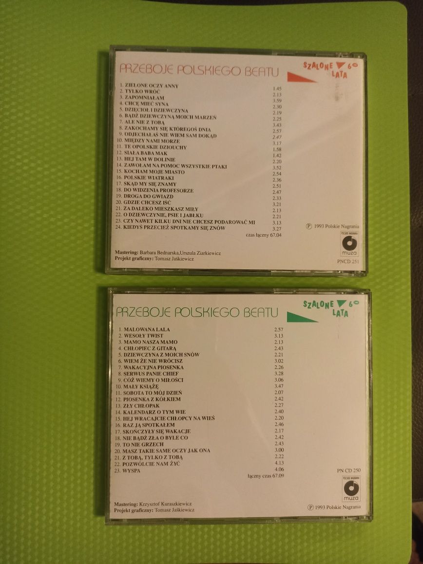 Szalone lata 60 przeboje polskiego Beatu 1993 płyty CD