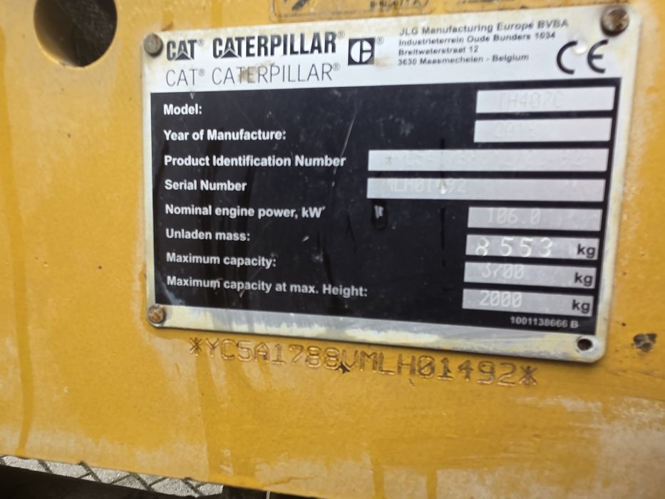 Ładowarka teleskopowa CAT TH407C 2016ROK manitou jcb merlo