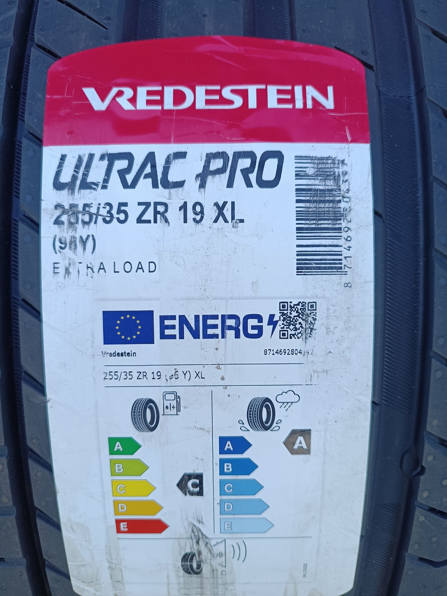 Літні шини 255/35/19 ZR 98Y XL Vredestein Ultra Pro 2024 НОВІ пара