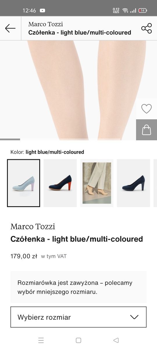 Czółenka na obcasie