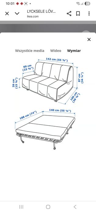 Sofa ikea lycksele