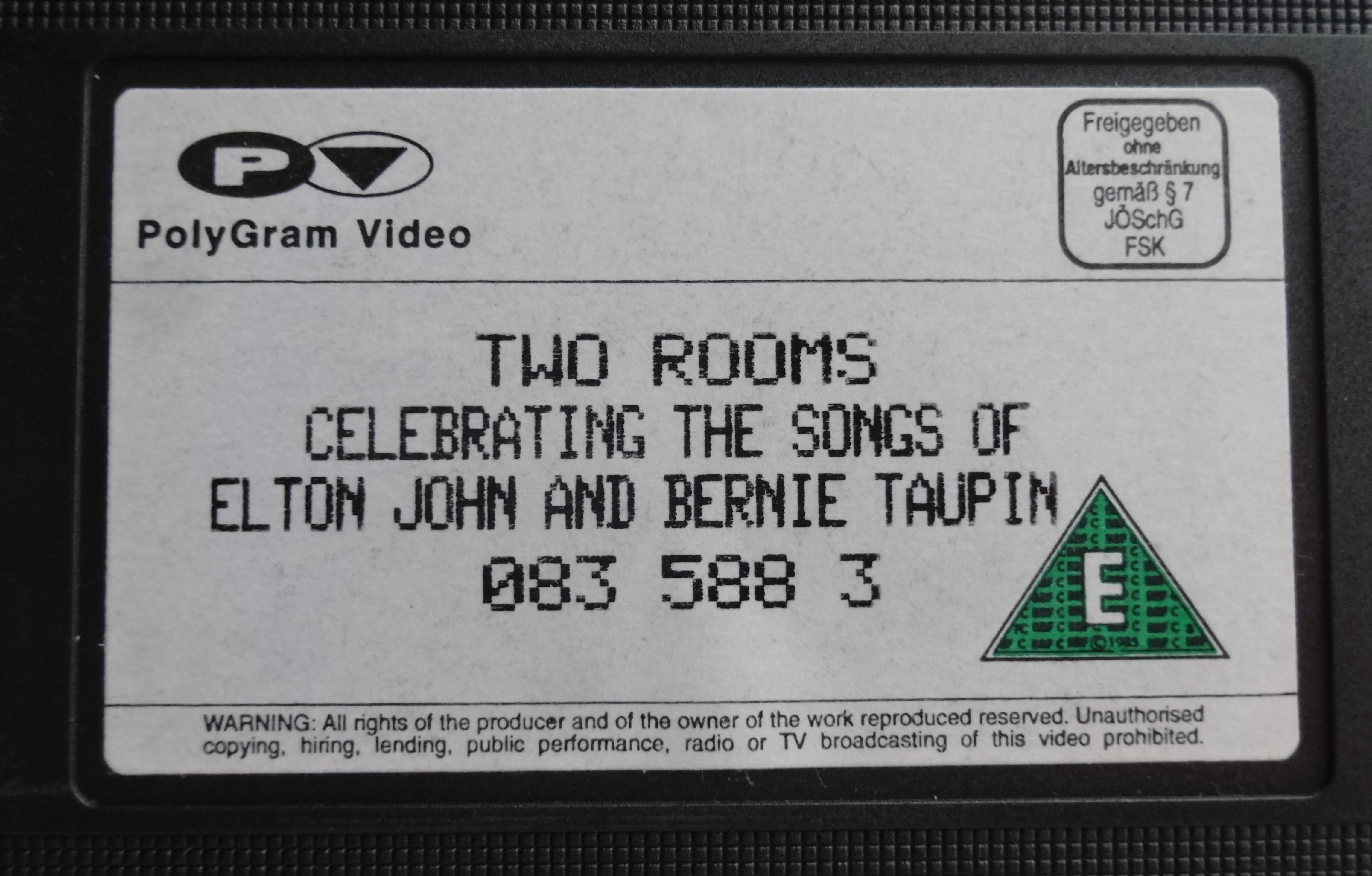 "Two rooms" Elton John - VHS Hi-Fi stereo dolby surround z Wlk. Bryt.