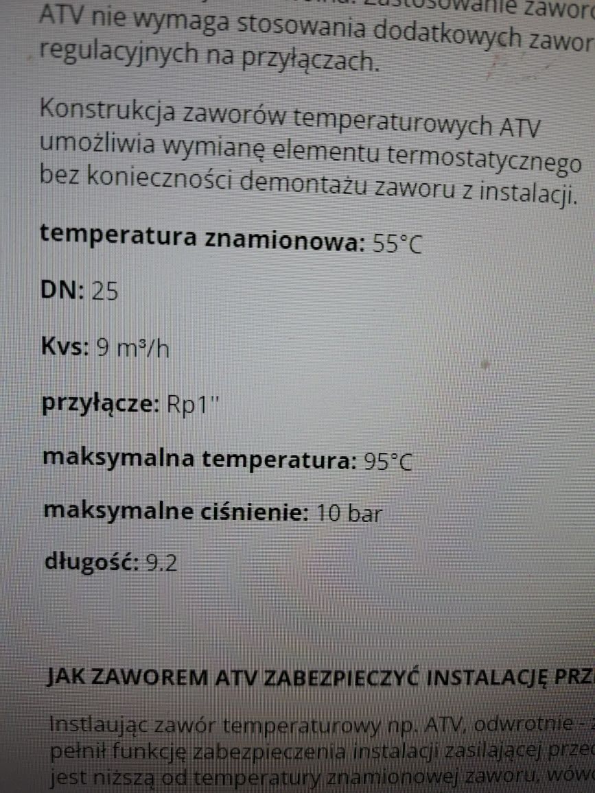 Zawór temperaturowy ATV 355 DN 25 Afriso
