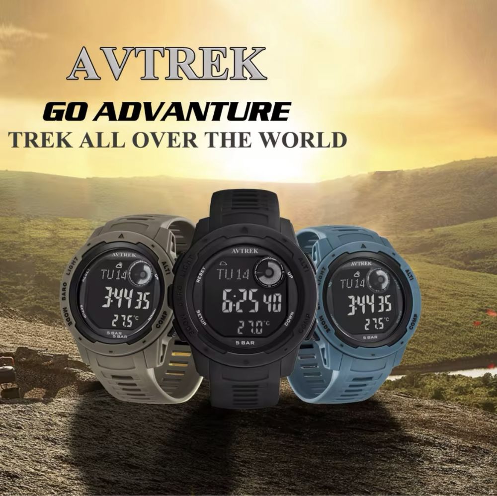 ТОП  Чоловічий годинник AVTREK в чорному кольорі