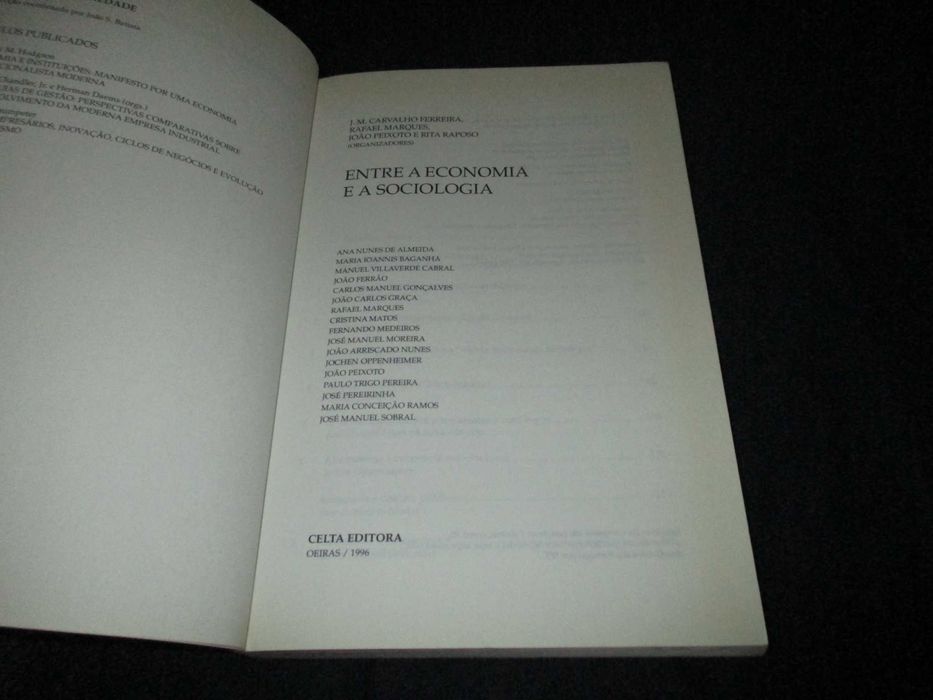 Livro Entre a Economia e a Sociologia Celta