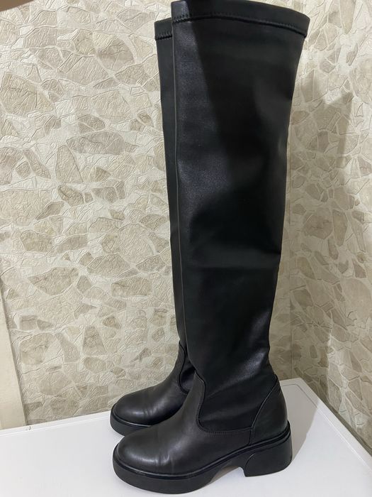 Ботфорти шкіряні