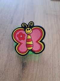 Motylek motyl magnes na lodówkę spinacz na karteczki różowy zielony