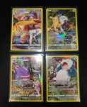 Cartas Pokémon (Charizard, Pikachu, Gengar e Snorlax)