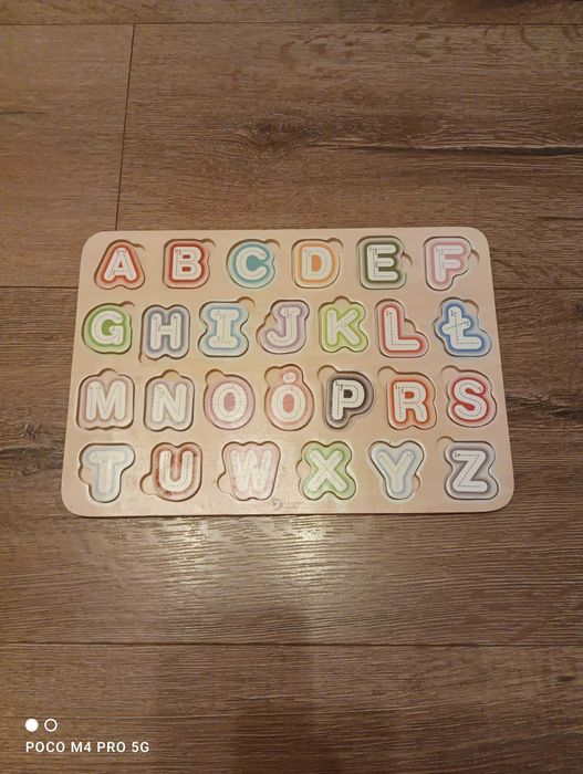 Układanka drewniana - edukacyjna - alfabet