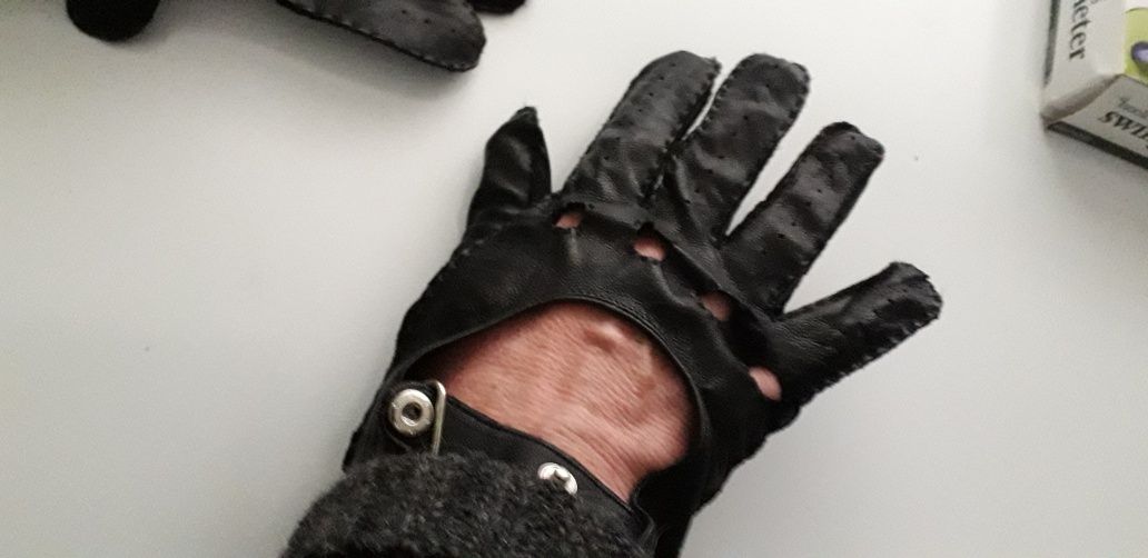Rękawiczki do auta hulajnoga rower skóra