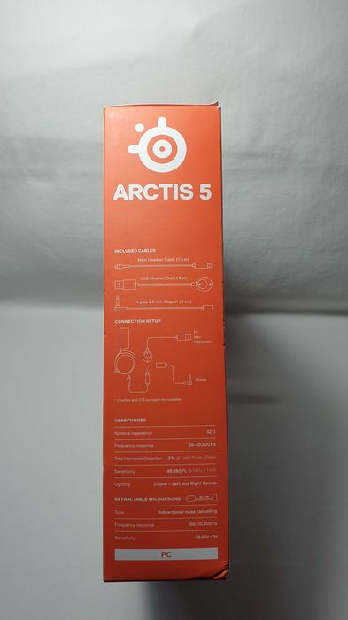 Słuchawki nauszne SteelSeries Arctis 5 BLACK - NOWE.